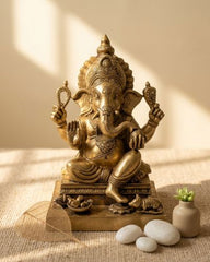 Buy Brass Ganesha Pooja Sitting With Base
