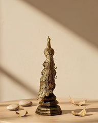 Buy Brass Peacock Stambh in 2 Tone Finish