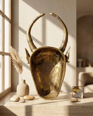 Indian Handcrafted Brass Cow Head Wall Hung