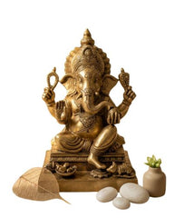 Buy Brass Ganesha Pooja Sitting With Base