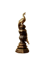 Buy Brass Peacock Stambh in 2 Tone Finish