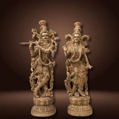 BRASS DETAILED RADHA KRISHNA IDOL