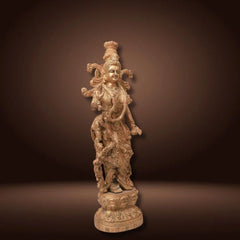 BRASS DETAILED RADHA KRISHNA IDOL