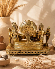BRASS IDOL OF VISHNU PADMANATH