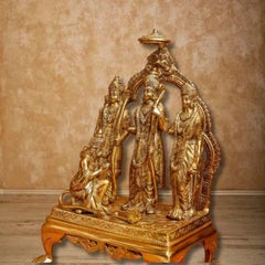 Brass Ram Darbar Idol With Ring