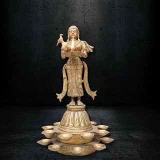 BRASS STANDING DEEP LAXMI