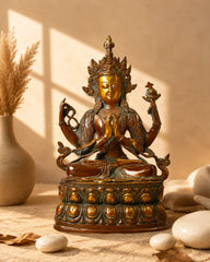 BRASS TARA HINDU DEITY STATUE