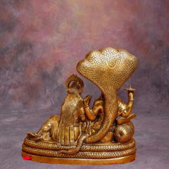 Brass Vishnu Laxmi Statue