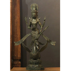 Balinese Broze Saraswati On Swan