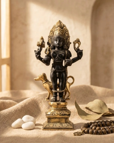 Buy Brass Antique Kaal Bhairava Statue