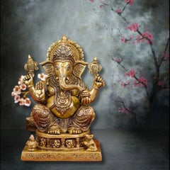 Brass Asta Ganapathy Idols