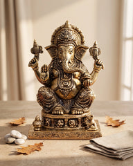 Brass Asta Ganapathy Idols