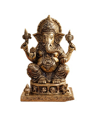 Brass Asta Ganapathy Idols