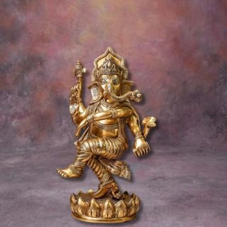 Brass Dancing Ganesh Large