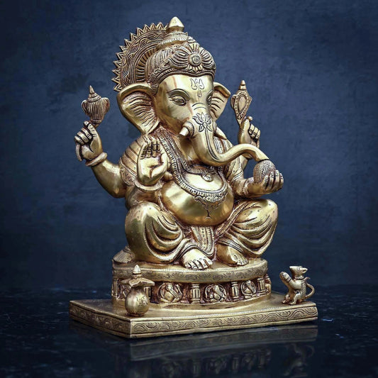 Buy Brass Ganesha Idol Statue Online