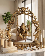 Buy Brass Ganesha On Prabhawali Swing