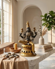 Brass Handcrafted Laxmi Ji sitting Statue
