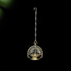 Brass Handcrafted Hanging Gaj-Laxmi Oil Lamp