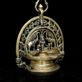Brass Handcrafted Hanging Gaj-Laxmi Oil Lamp