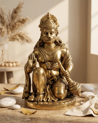 Brass Hanuman Sitting
