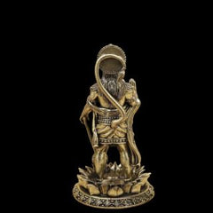 Brass Hanuman Standing On lotus Base