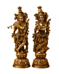 Brass Krishna Handcrafted Idol