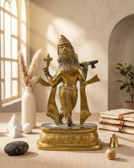 Brass Krishna Handcrafted Idol Online