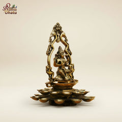 Handcrafted Brass Laxmi Diya