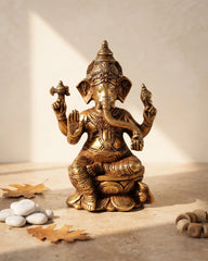 Brass Lord Ganesha Idol