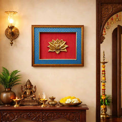 Brass Lotus Wall Hanging Frame