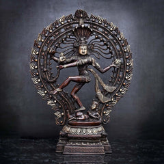 Brass Natraj Statue - Antique Handcrafted Finish