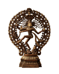 Brass Natraj Statue - Antique Handcrafted Finish