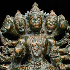 Brass Handcrafted Panchamukhi Hanuman Statue