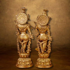 Brass Krishna Handcrafted Idol
