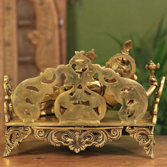 Brass Relaxing Ganesh ji