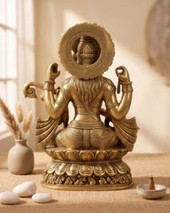 Brass Saraswati SuperFine Carving