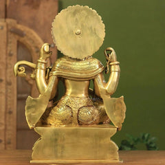 Brass Saraswati SuperFine Carving