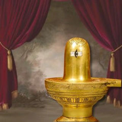 Brass Shiva Lingam With Nagam Idol