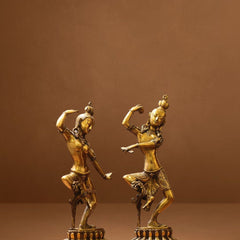 Handmade Brass Dancing Shiva Parvati Statue