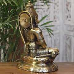 Brass Hanuman Meditative Posture