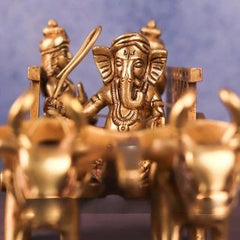 Brass Siddhi Buddhi vinayagar Idol