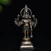 Brass Handcrafted Standing Panchmukhi Hanuman Idol