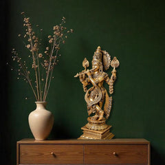 Brass Superfine Krishna with Flute Large Statue