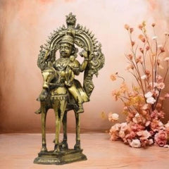 Brass-Vintage-Finished-Khandoba-on-Horse-Idol-1