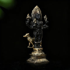 Brass Antique Kaal Bhairava Statue