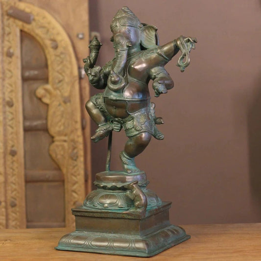 Bronze Finished Brass Dancing Ganesh