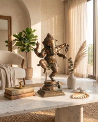 Bronze Finished Brass Dancing Ganesh