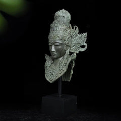 Bronze Vishnu Handcrafted Bust Sculpture with Garuda