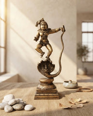 Buy Brass Unique Metal Urli with Peacock Diyas