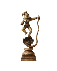 Buy Brass Unique Metal Urli with Peacock Diyas
